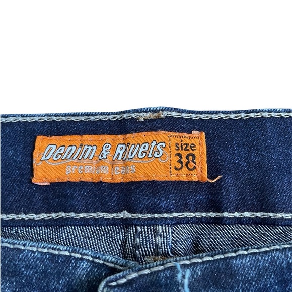 Blue Bootcut Jeans with Distressed Details - Picture 5 of 9